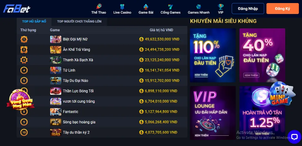 Giải đấu casino bongvip